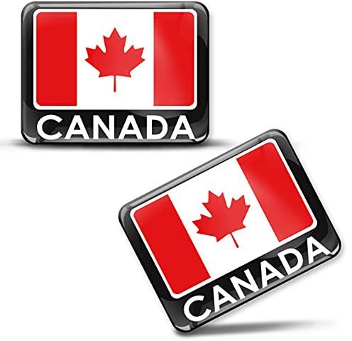 SkinoEu® 2 x 3D Aufkleber Canada Kanada Flagge Kanadische Fahne F 176 Z*