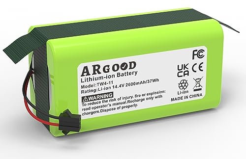 ARGOOD Batterie de rechange compatible avec Conga Cecotec 950, 990, 1090, 1099, 1190, 1790/14,4 V, 2 600 mAh Li-Ion