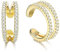 MILACOLATO 925 Sterling Silber Ear Cuff Zirkonia Ohr Manschette Ohrringe für Damen Mädchen Helix Knorpel Ohrclips Non Piercing Ohrringe Knorpel Manschetten Nicht Durchbohrte Ohrringe Gold