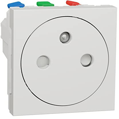 Schneider Electric - Unica - lot de 100 prises de courant affleurantes 2P+T - blanc - mécanisme seul - NU305218P