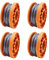 YWNYT Lot de 4 bobines de fil pour débroussailleuse Mac Allister MGTP18Li 1,65 mm 3 m