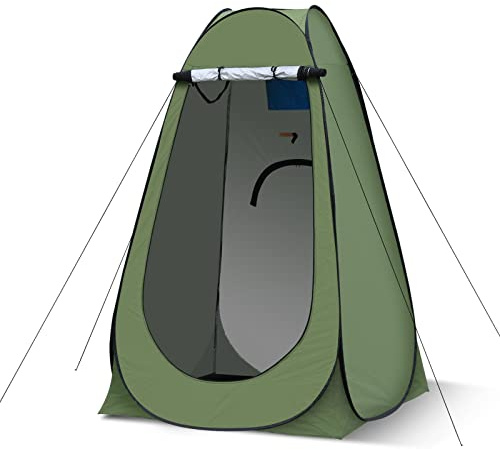 LEMROE Outdoor Pop Up Changing Tent with Good Ventilation Privacy Space | Toilet Tent for Outdoor Changing, 1 Door and 3 Windows, Windproof Rainproof Polyester Sun Shelter for Picnic Fishing Beach