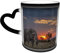 Elefant in Afrika Farbwechsel Tasse im Himmel Keramik wärmeempfindliche Tasse Latte Tassen wärmeempfindliches Design für Geschenke Büro personalisierte Idee 12 Oz