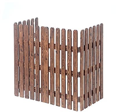 MERAXI Steccato Alto in Legno, Bordi Flessibili Recinzione da Giardino Bordo per Aiuole Prato Bordi per Piante Barriera per Cani Splicabile Decorativo,Marrone,160x75cm