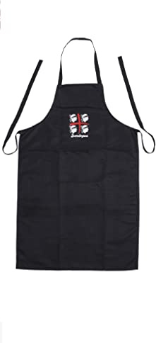 Grembiule da cucina 4 mori sardegna bandiera 90 x 60 cm grande bianco nero (Nero)
