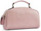 Telena Trousse de toilette pour homme et femme en cuir PU, trousse de toilette à suspendre, trousse de toilette de voyage, sac de maquillage, sac de rangement de valise, sac de rangement, Rose 2,