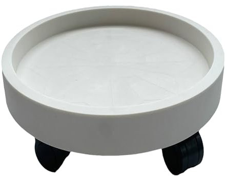 Wifehelper Support pour Plantes, Support pour Pots de Fleurs avec Roues Rotatives, Support Rond pour Plantes en Pot sur roulettes, Plateau de Soucoupe pour Jardinière à roulettes, Plateau