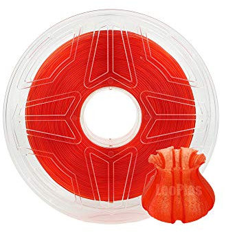 LeoPlas ABS Filament 1.75mm Transparent ABS Filament 1kg für 3D-Druckmaterial Druckerzubehör (Transparent Rot)