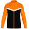 JAKO ICONIC Unisex Polyesterjacke Gr. 140 Schwarz/Neonorange - Atmungsaktive Kinder Trainingsjacke Jungen und Mädchen im modernen Design, 100% recyceltes Polyester