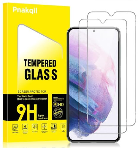 Pnakqil 2 Pezzi Vetro Temperato per Samsung Galaxy S21 5G Pellicola Protettiva,Durezza 9H,Ultra HD Trasparente,Anti-Graffio,Senza Bolle,Anti-Impronte Protezione Schermo per Samsung Galaxy S21 5G