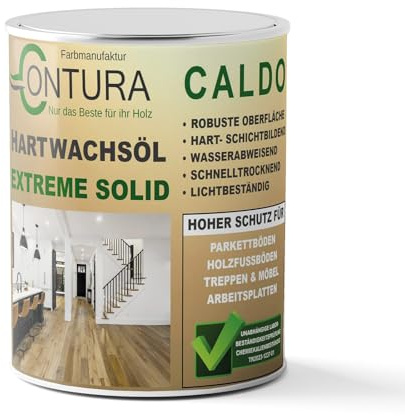Contura Hartwachsöl Premium Extrem Hart Weiß Parkettöl Treppen Fussboden Öl Holzöl Möbel (500ml)
