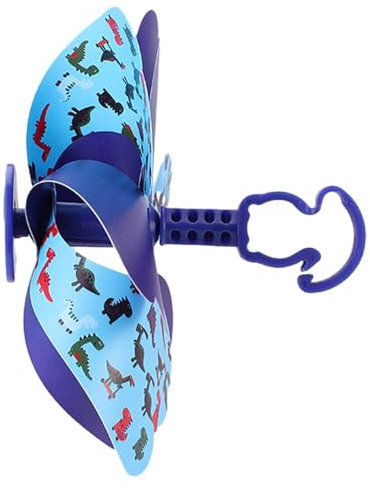 Fonowx Kinderfahrrad-Windmühle, rotierende kleine Windmühle, Blumen-Windrad, niedlicher Dekorationsspaß für Kinderwagen, Dreirad, Kinderfahrrad, Roller, Kurzstangen-Dinosaurier