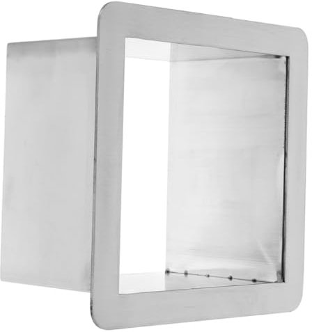 TOGEVAL Edelstahl Drop Mülltülle Quadratisch Für Küchenarbeitsplatte Integrierter Abfallschacht Metalltülle Tülle Für Theke