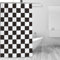 3D Duschvorhang 120x200 Schachbrett Duschvorhang Schwarz-Weiß Kariert Bad Vorhang Antischimmel Wasserdicht Duschvorhänge Textil Polyester für Badezimmer Badewannen mit 8 Haken a7877