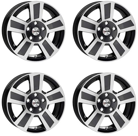 4x AUTEC Felgen Alufelgen TIGRIS 6.0x15 ET30 4x100 Schwarz poliert kompatibel mit Caravan/Anhänger (Trailer) Caravan/Anhänger (Trailer)