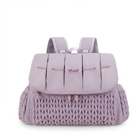 Lmbabter Wickeltasche, Rucksack, Kuriertasche, Reiserucksack, Mutterschaftstasche, stilvolle Babytasche mit Wickelunterlage für Mama (lila)
