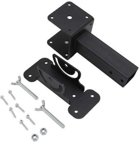 2Pcs Pergola Roof Riser Bracket Kit, Carbon Steel Adjustable Saddle Roof Riser Post and Beam Mount Kit Heavy Duty Pergola Roof Riser Beam Brackets for Pergola Gazebo