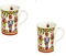 Premier Decorations Festive Lot de 2 tasses en céramique Motif casse-noisette dans une boîte décorative