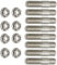 Karosseriezubehör Für H-ONDA Für Kawasaki Für Ninja ZX ZX-14R ZX-6R ZX14R ZX6R 8X4xM8 Edelstahl Auspuff Stehbolzen Muttern M8x35(4 Set)