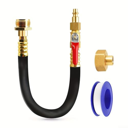 Besttoolifes 1 ensemble de joints d'arrosage pour camping-car - Kit d'hivernage antigel pour l'hiver - Régulateur de pression d'eau pour camping-car - Adaptateur de compresseur d'air pour bateau - Kit