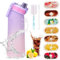 SuperUvistare Luft Wasserflasche Sport Air Wasserflasche 700ml mit Pods BPA Frei Starterset 0 Zucker Trinkflasche mit 7 Geschmacksrichtungen Trinkflasche mit 7 Geschmack Pods 0 Kalorien zum Fitness