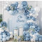 Luftballon Girlande Blau, 108 Stück Staubig Blau Luftballon Girlande mit Luftballons Blau und Weiß, Bläulich Party Deko Für Babyparty, Baby Shower, Gender Reveal, Geburtstag, Hochzeit, Jubiläum