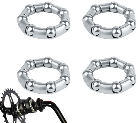 Fahrrad-Kugellager, 20,6 mm x 7 Kugeln, Radlager-Halterung, 4 Kugellager für Vorderrad, kompatibel mit Kinder-, Stretch- und Standard-Fahrrädern