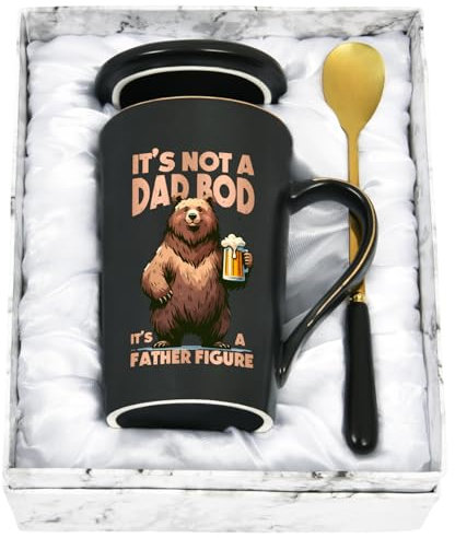 Joymaking Dad BOD Coffee Mug Gifts from Daughter Son Father's Day Birthday Christmas Gifts Dad Mug, 14 oz Black