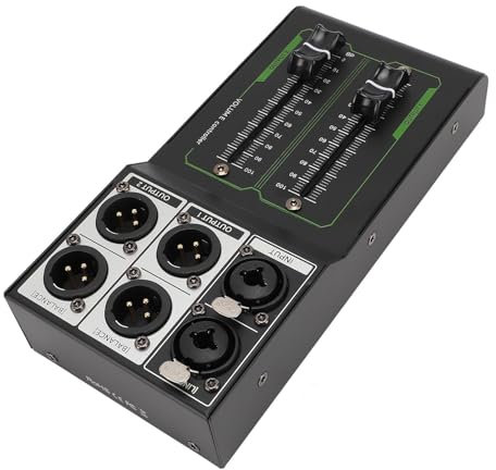 Passive Stereo Monitor Volume Controller, with Extended 70MM Fader Audio Volume Controller for Precise Level Adjustments