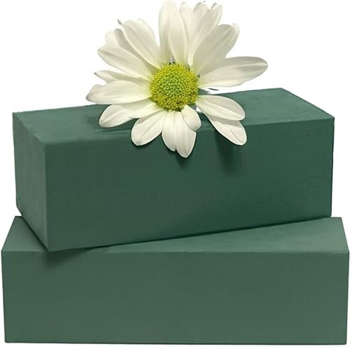 Caliko 2x Wet Brick Floral Foam Block | 23x11x7cm Large Wet Florist Brick for Fresh Flowers | Wedding Aisle, Birthdays | Home Decoration Arranging Accessories