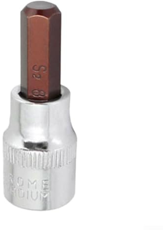 babominimer 3/8 Inch Square Drive Socket Wrench Hex Screwdriver Bit Adapter H3-H10, Chrome Vanadium Alloy Steel Ratchet Wrench Attachment for for Manual and Electric Wrenches,(H8)