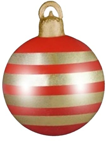 Qutalmi Aufblasbare Weihnachtskugeln Für Draußen - 60 cm Weihnachtsdekoration,Dekorativer Weihnachtsschmuck | Für Geländer Rasen Garten Eingang Wohnzimmer Schlafzimmer Büro Hausbesitzer Geschäft