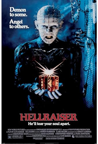 Hellraiser One Sheet Maxi Poster, Classic Horror Movie Wall Art, Kult Film Poster für Horror Fans