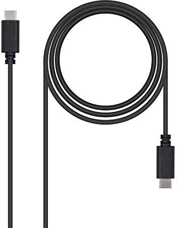 Nanocable 10.01.2301 - Câble 3A USB-C vers USB-C, USB 2.0, mâle-mâle, Noir, 1mts