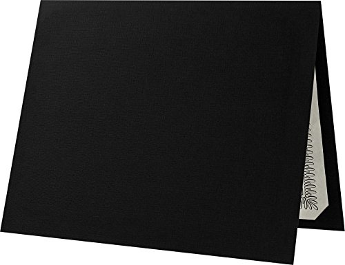 LUXPaper 9.5 x 12 Certificate Holders | Black Linen | 100lb. Cover | 50 Qty