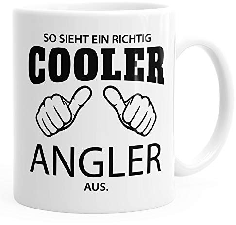 So sieht ein richtig ein richtig cooler Angler aus Tasse Berufe MoonWorks® weiß unisize