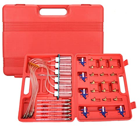 Madlife Garage 6-Zylinder-Diesel-Einspritzdüsen-Durchflussmesser-Adapter-Set für Common-Rail-Lecktester.