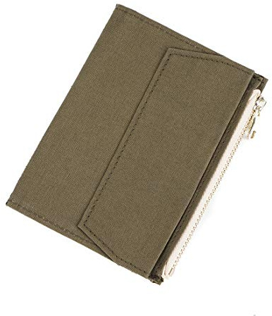 Moterm Canvas Zipper Pocket Insert Pouch for Travelers Notebook Refill | Color: Olivegreen, Size: Passport, TN Accessories, Card Holder Storage Bag File Folder