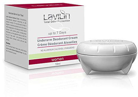 LAVILIN Crème déodorante pour femmes - Protection 7 jours - Sans alcool, paraben ni aluminium