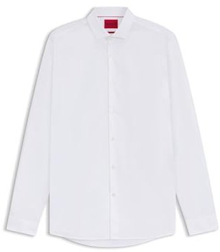 HUGO Hommes Erondo Chemise Extra Slim Fit en Popeline de Coton à col Italien