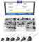 Glarks Kit di 150 rivetti ciechi neri in 6 dimensioni, M2.4 M3.0 M3.2 M4 in alluminio per lamiera, settore automobilistico, ferroviario e mobili