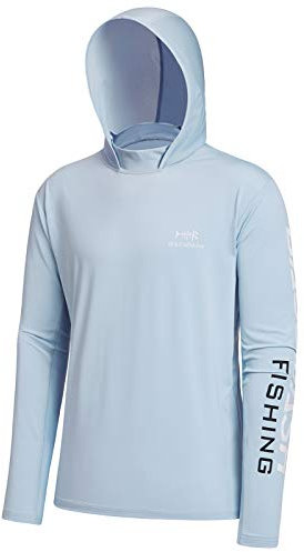 Bassdash Herren Kapuzenpullover Shirt Sonnenschutz UPF50+ UV Pullover Langarm Hoodie für Angeln Rash Guard