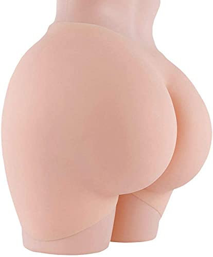 Realistische Silikon Vagina Hosen, Vollsilikon Höschen Gesäß Hüften Body Shaper Gepolsterte Gefälschte Drag Queen Crossdresser Transgender Transvestit CD Falsche Pussy Boxer Panty-Ivory White||L