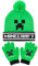 Minecraft Kids Bobble Hat Handschuhe Set Creeper gestrickte Beanie Gamer Geschen Einheitsgröße