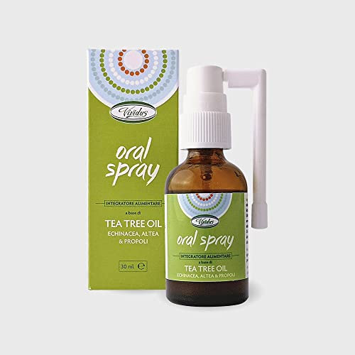 VIVIDUS Srl Teebaum-Mundspray Vividus 30ml - Fördert die natürliche Abwehrkraft und unterstützt Atemwege - Alkoholfrei, mit Teebaumöl, Propolis, Echinacea und Altea