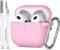 MHYALUDO Kompatibel mit AirPods 3 Generation Hülle 2021, Kompatibel mit AirPods 3 Hülle, weicher Silikonschutz, kompatibel mit AirPods 3-Hülle mit Schlüsselanhänger und Reinigungsset, Rosa