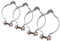 iSpchen 4 Stück Fahrrad Kabelschelle Edelstahl Rohrschellen Fahrradschlauch Befestigungsschelle Bremsgang Kabelklemme Multifunktions Fahrrad Bremskabelklemme MTB-Fahrrad Bremskabel 31.8mmx46mm