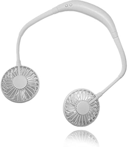 Bock op Kölle Nacken-Ventilator LED Halsventilator USB tragbarer flexibler (weiß)