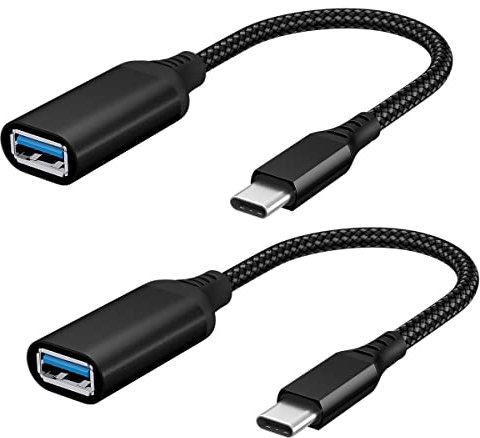 Eono USB C to USB Adapter, 2 Pack USB C Male to USB 3.0 Female Adapter, Thunderbolt 3 to USB Female Adapter OTG Compatible with MacBook iPad Pro Galaxy and More Type C Devices, Black