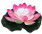 Solarleuchte 18cm LED Lotus Laterne Wasserlaterne Schwimmlaterne Solarlampen für außen Wasserdichte Garten Pool Licht Teichlicht Künstliche Seerose Licht für Garten Schwimmbad Brunnen Aquarien (Rosa)